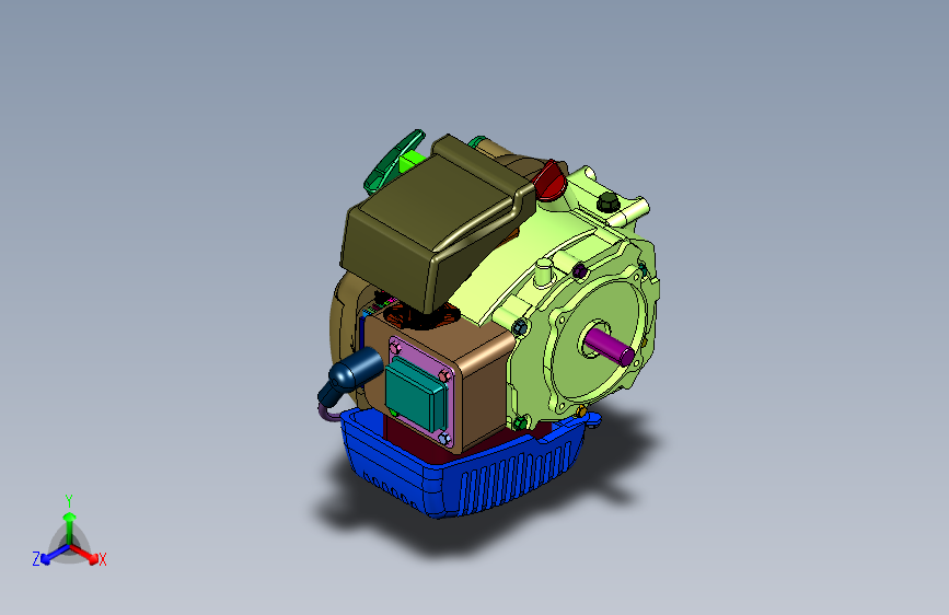 农林业水平轴发动机