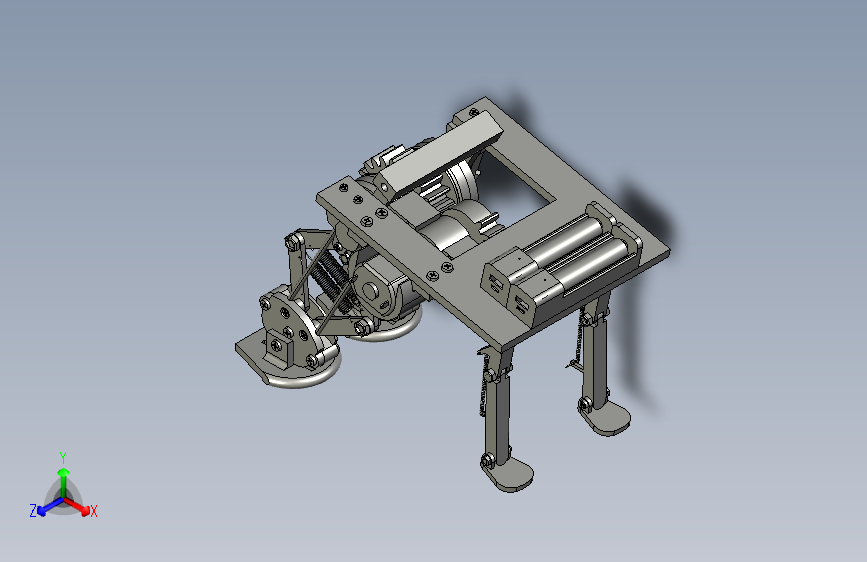 青蛙弹跳机器人仿生三维