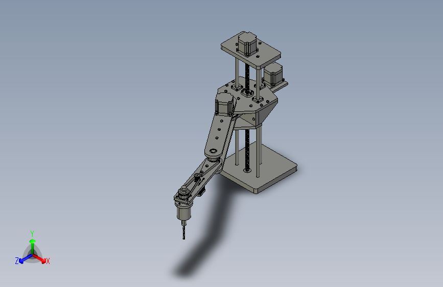 四自由度钻孔圆柱坐标机械臂