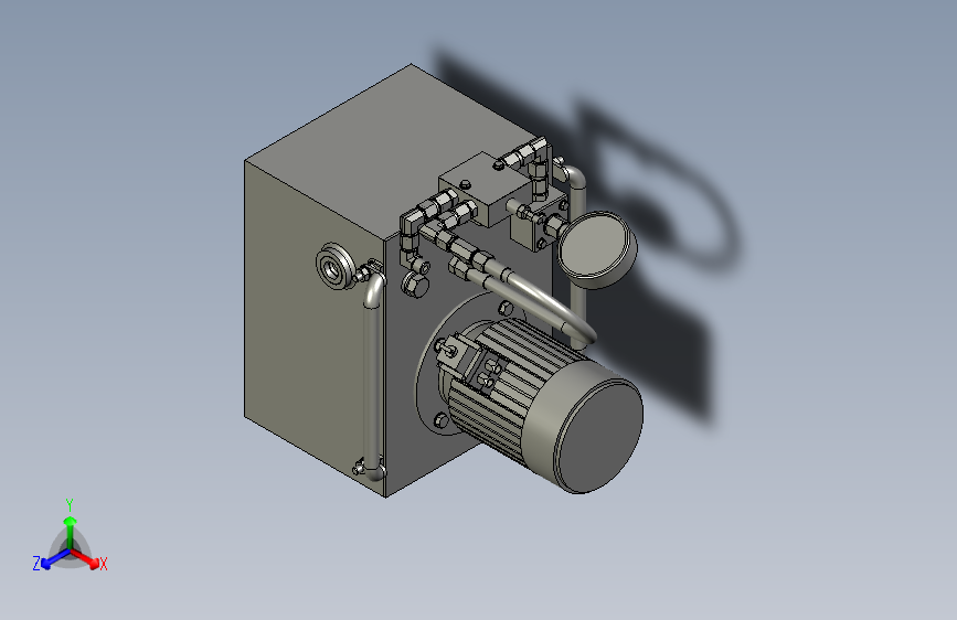 小型的液压泵站设计模型
