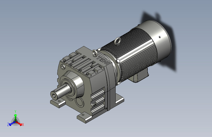 R137底脚轴伸式安装斜齿轮减速机R137-Y22-4P-180L-M1-90