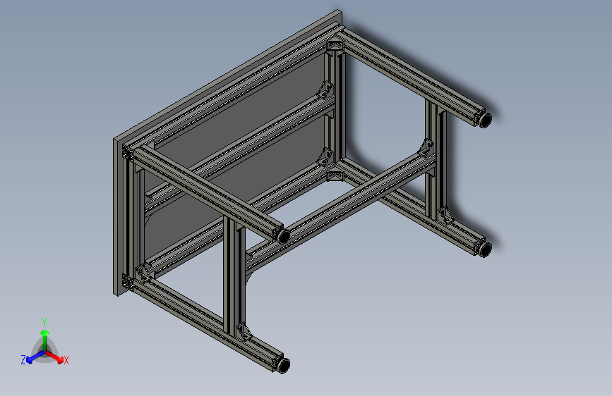 注塑车间塑胶件自动攻牙生产线设计-50型材标准桌子-0