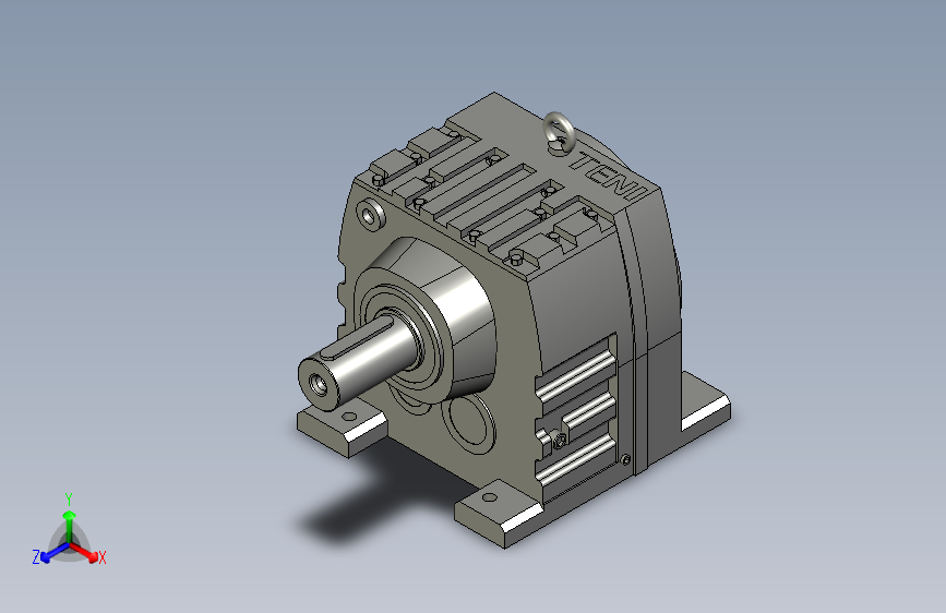 R137底脚轴伸式安装斜齿轮减速机R137-Y22-4P-180L-M1-90_R137