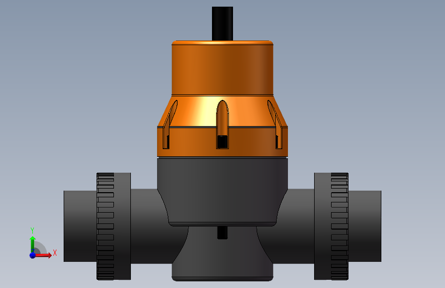 VALVE-ANGLE_DN50_PN10_U-PVC 正面视图