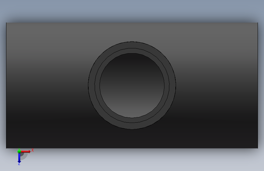 UPVC_RTEE_DN100_50 俯视图