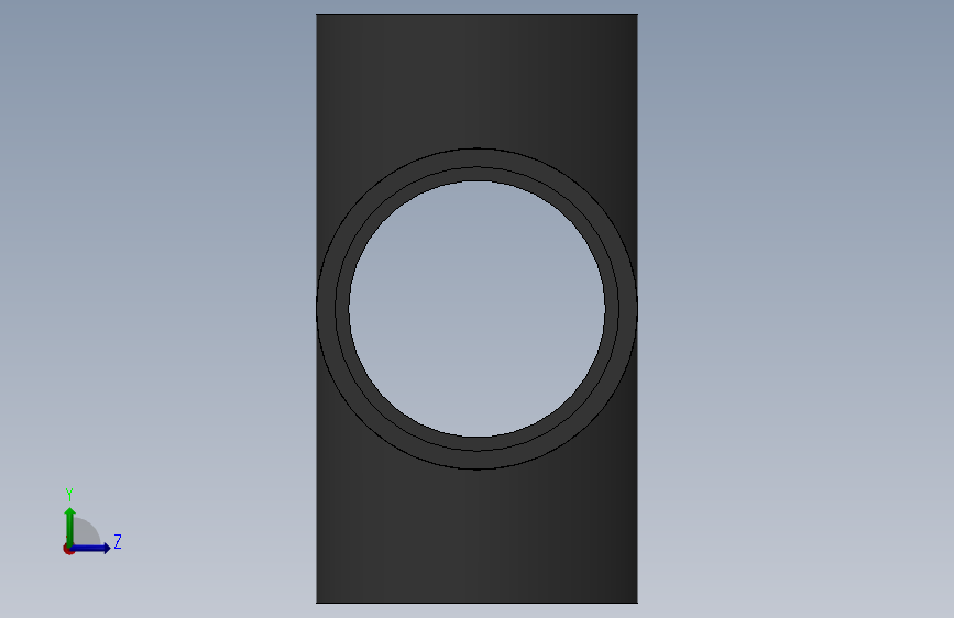Cross DN300 PN10 U-PVC 左侧视图