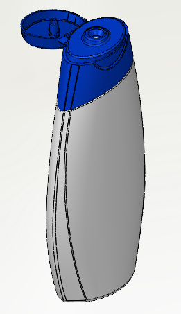 翻盖式洗发水瓶设计