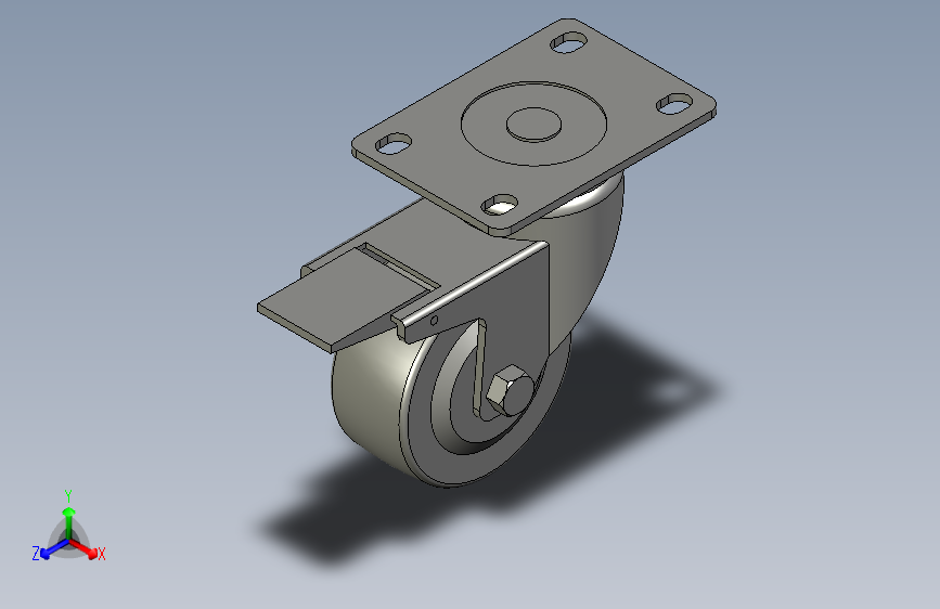 CZXD-带刹车脚轮CBL11-D75-P-1-F-B