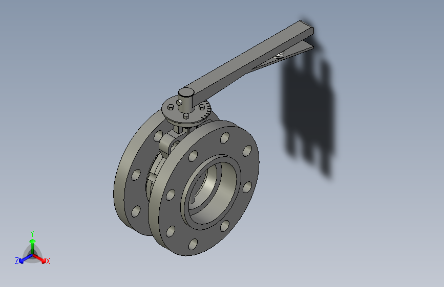 DN80对夹蝶阀+法兰