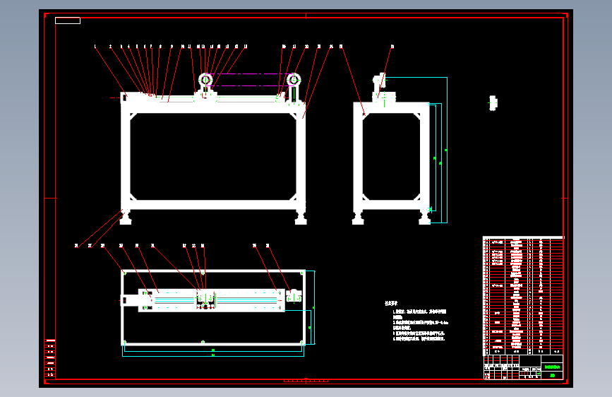 切割式传动胶带测长机机械结构的设计含9张CAD图