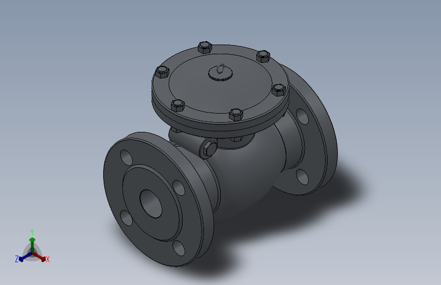 DN15法兰连接旋启式止回阀D