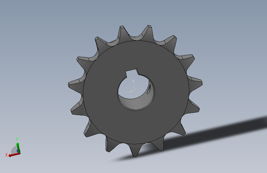 链轮08B-15齿-D18中心孔