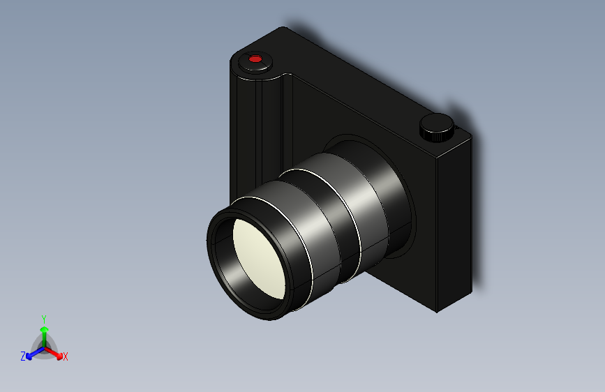 低多边形摄像机（简化）剖面模型