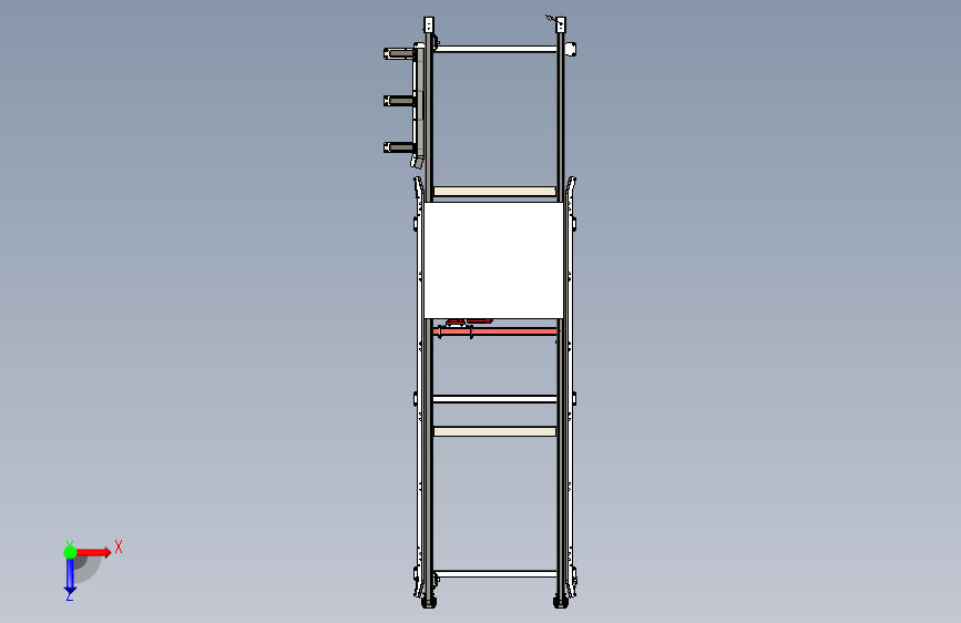 conveyor链条输送线3D数模图纸 STEP格式 俯视图