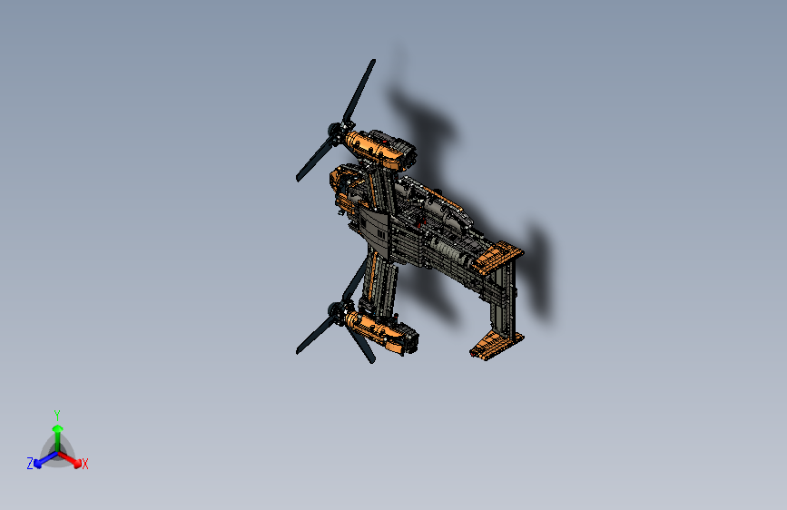 LEGO 42113鱼鹰直升机拼装模型3D图纸 STP格式