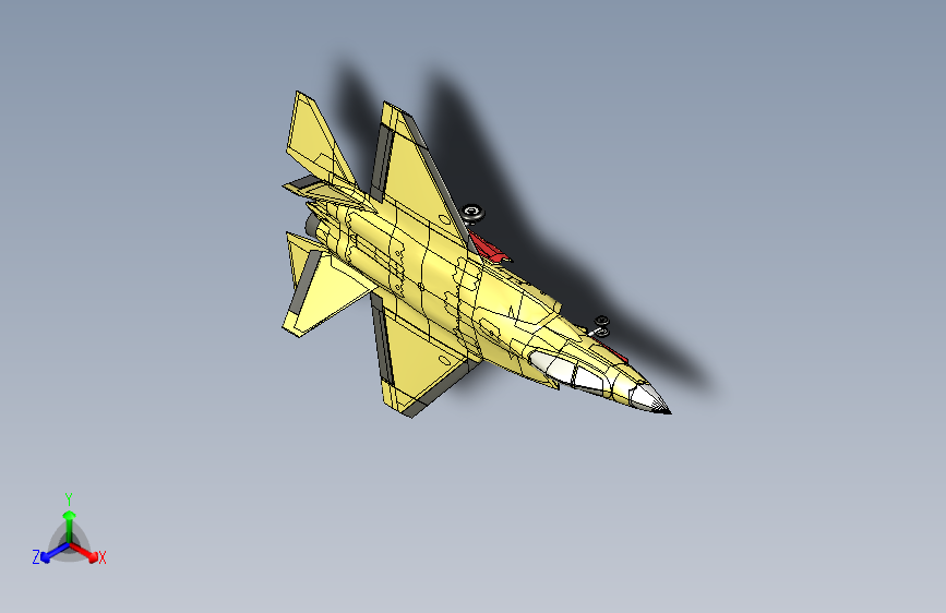 航母舰载机歼玩具模型J-31三维建模图纸