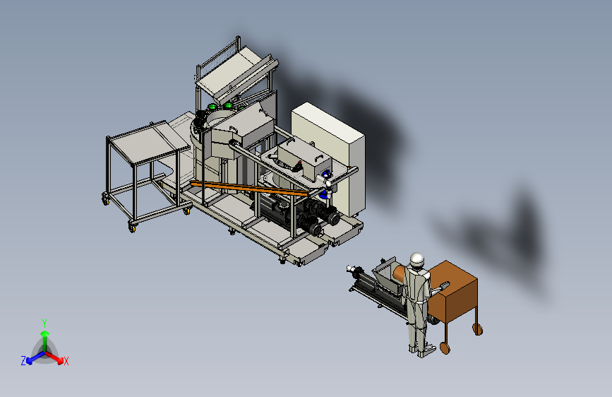 混凝土进给系统