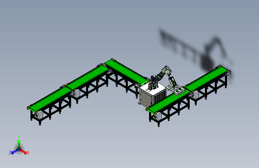 机器人与输送线搭配搬运设计