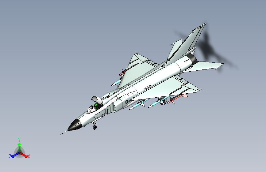 歼击机外观玩具模型3D图纸