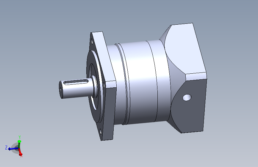 PLF090单级 减速比5 配86步进 入力轴14 出力轴20