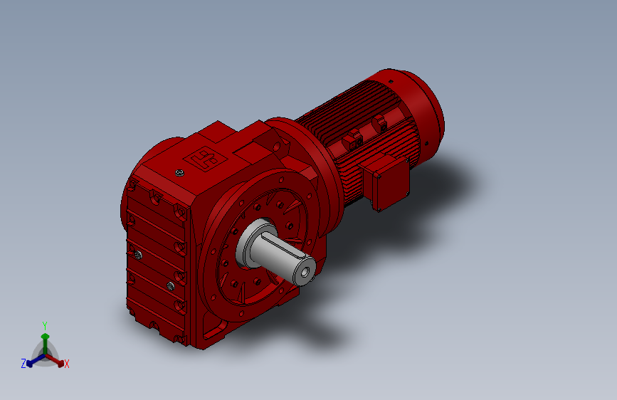 KF107斜齿-螺旋锥齿减速机[KF107-YVP7.5-4P-57.17-M1-A-0°]