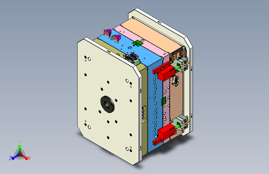 电动三轮散热盖板1+1塑胶模具