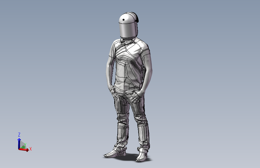 穿防护服的人体模型