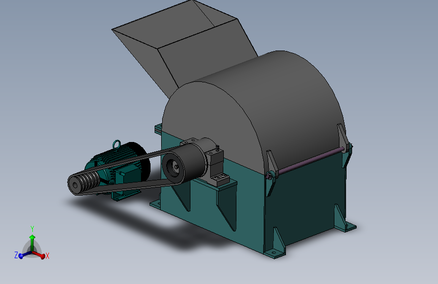 饲料破碎机设计CAD+三维SW