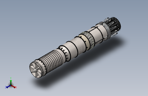 喷气发动机3D数模图纸 Solidworks设计
