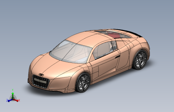AUDI R8轿车外壳造型