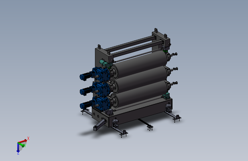 塑料格栅用三辊压光机