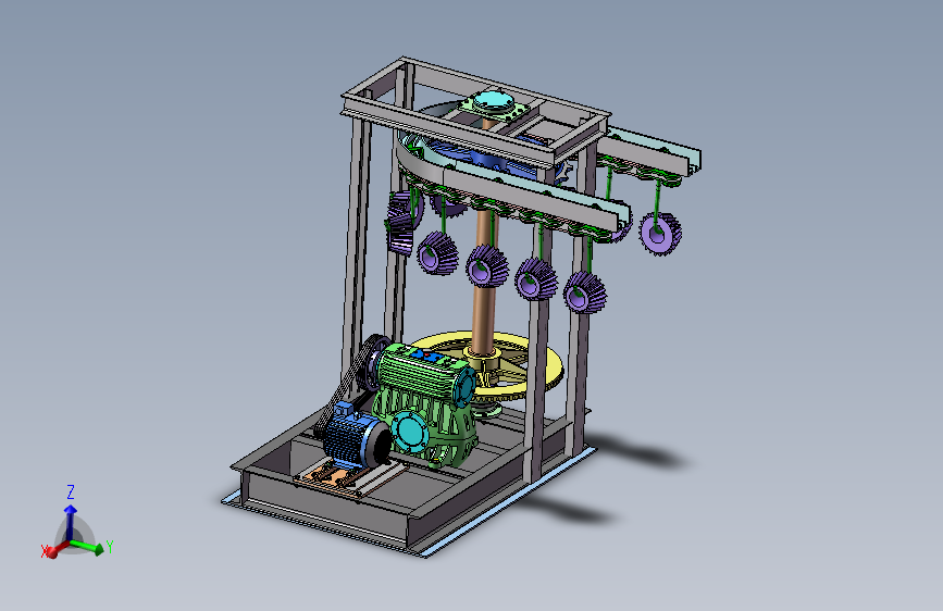 锥齿轮悬挂链生产线