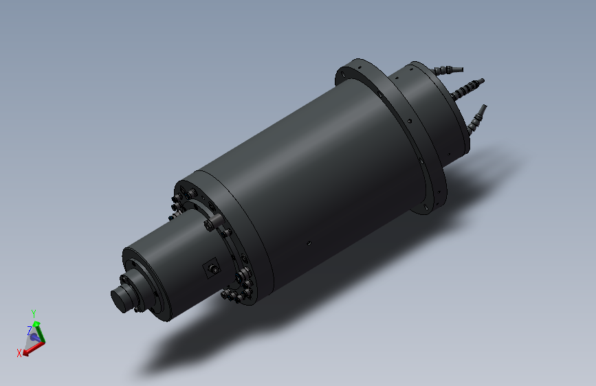 CNC数控加工主轴3D图纸 STEP格式 附平面工程图