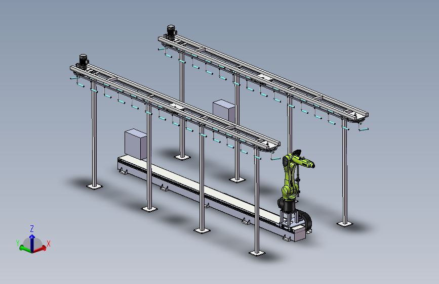 悬挂线机器人喷涂轨道