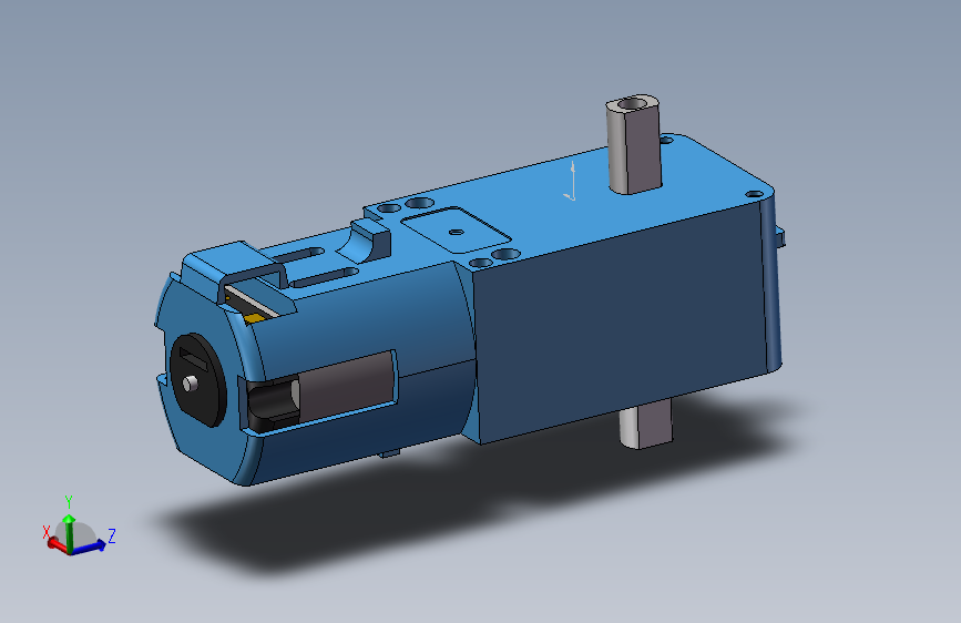 双轴电机3D数模图纸 STP格式