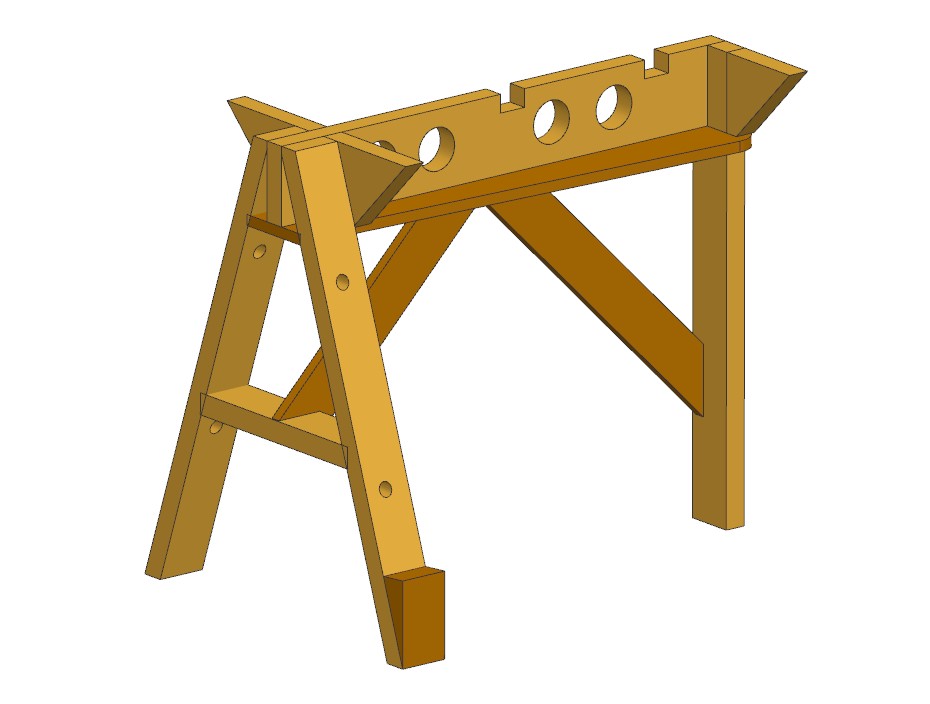 锯木架 锯马工作台