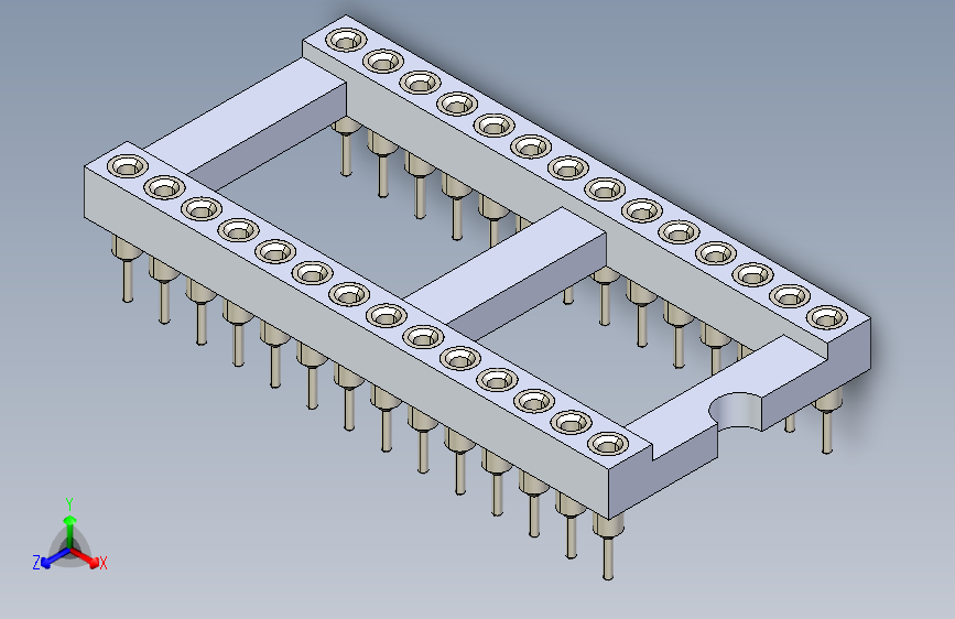 专业微型24针宽插座
