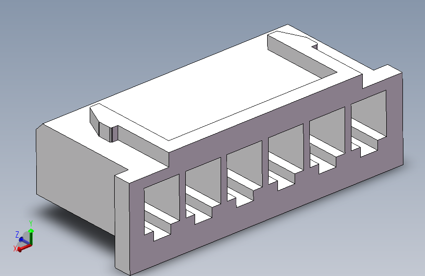 XH-2.54-6P 零件图