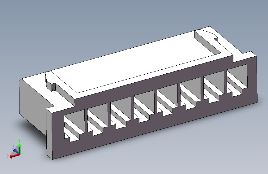 XH-2.54-8P 零件图