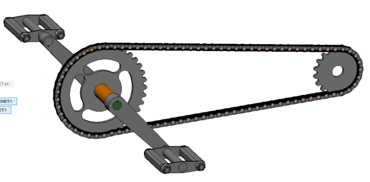 带脚踏曲柄机构的链传动装置