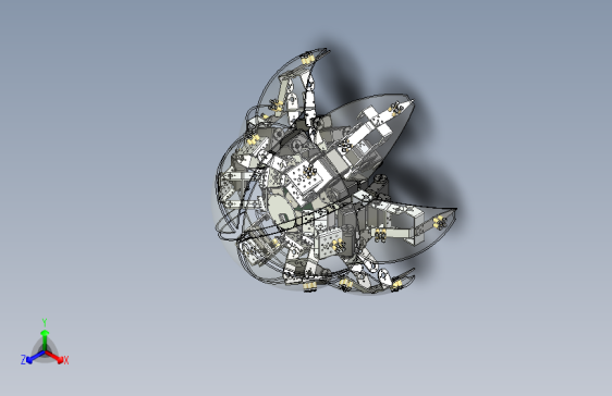 六足球型机器人3D