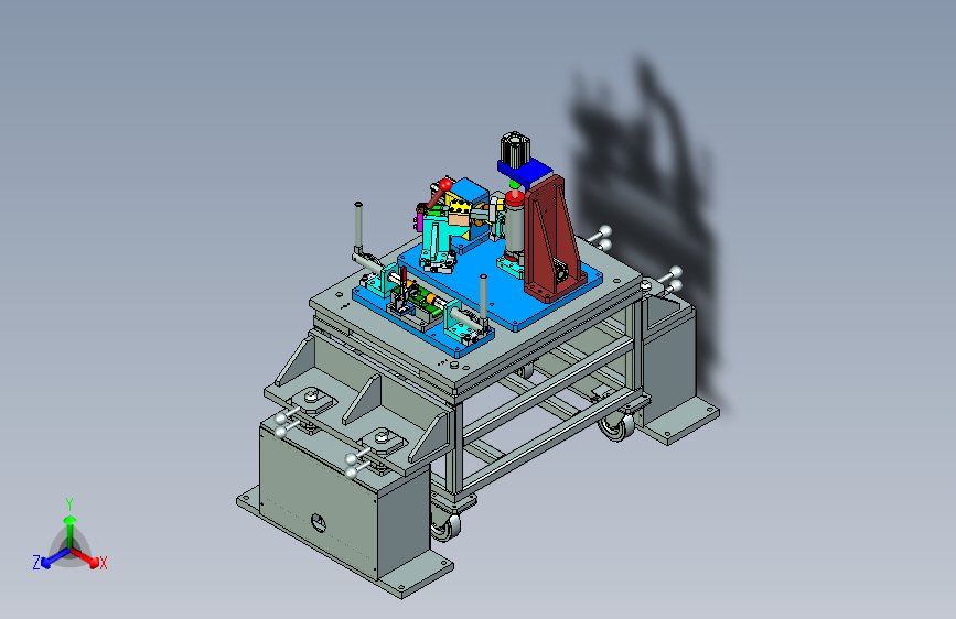 摩托车骨架前部散件焊接夹具