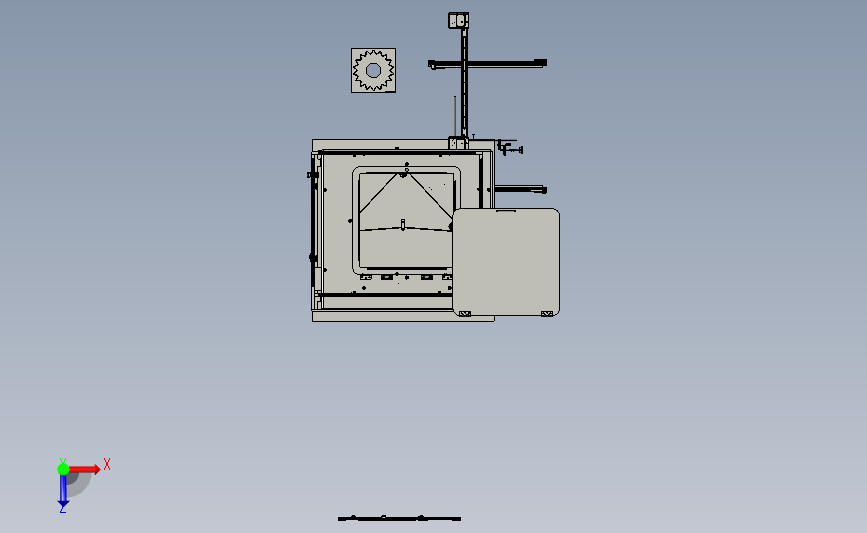 60W激光切割机3D模型图纸 STEP格式