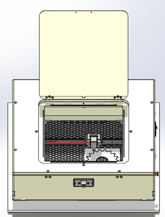 60W激光切割机3D模型图纸 STEP格式