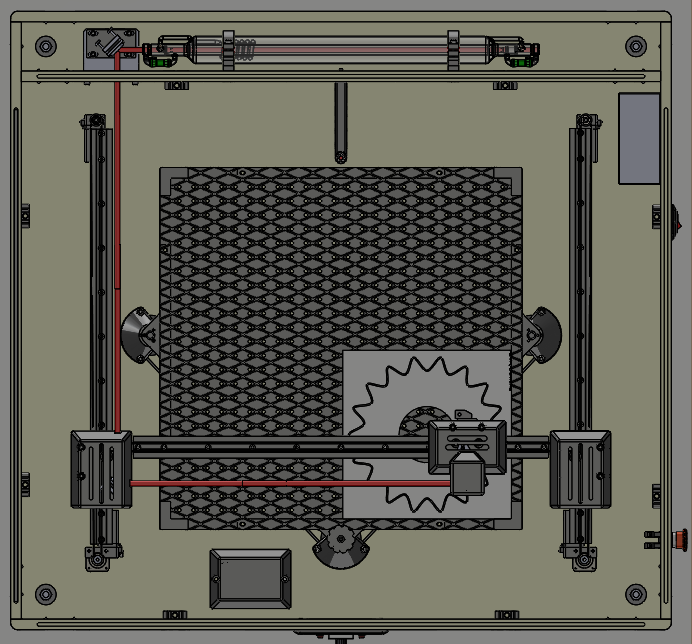 60W激光切割机3D模型图纸 STEP格式