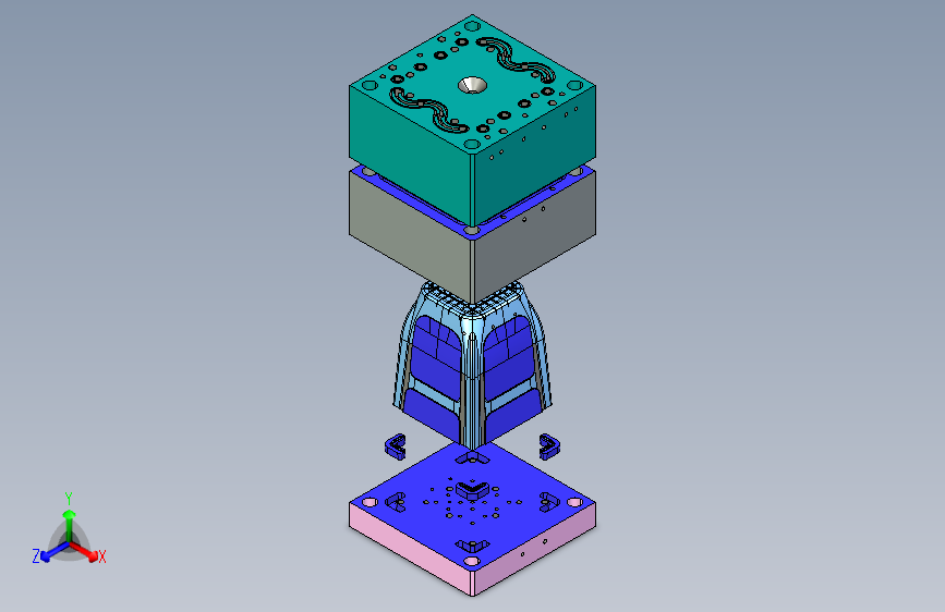 塑料高凳子模具设计