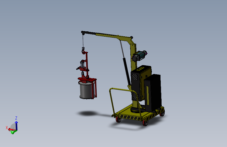 360度旋转起重机3D数模图纸 STEP格式