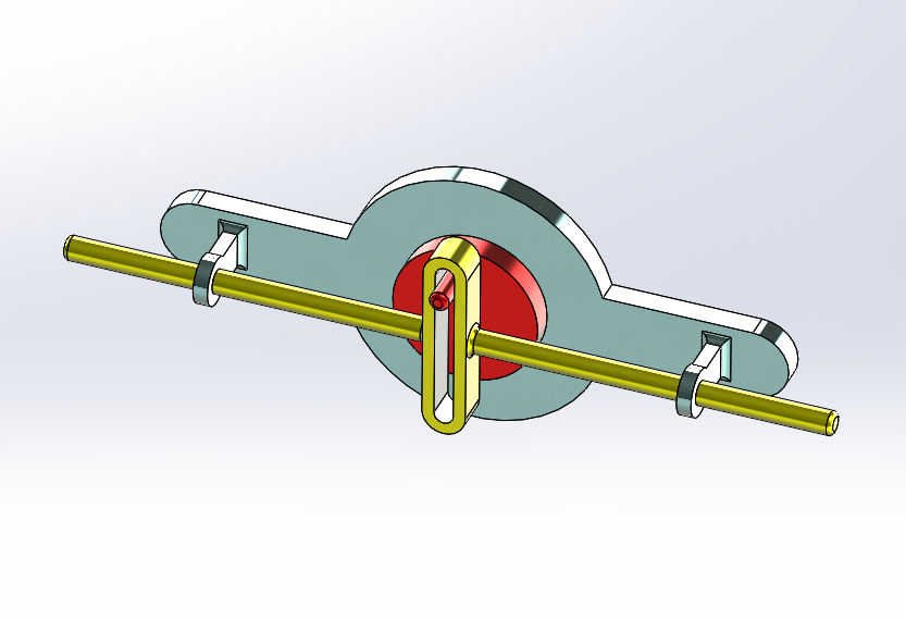 槽轮机构(斯科奇轭机构)3D图纸 Solidworks设计 附平面工程图