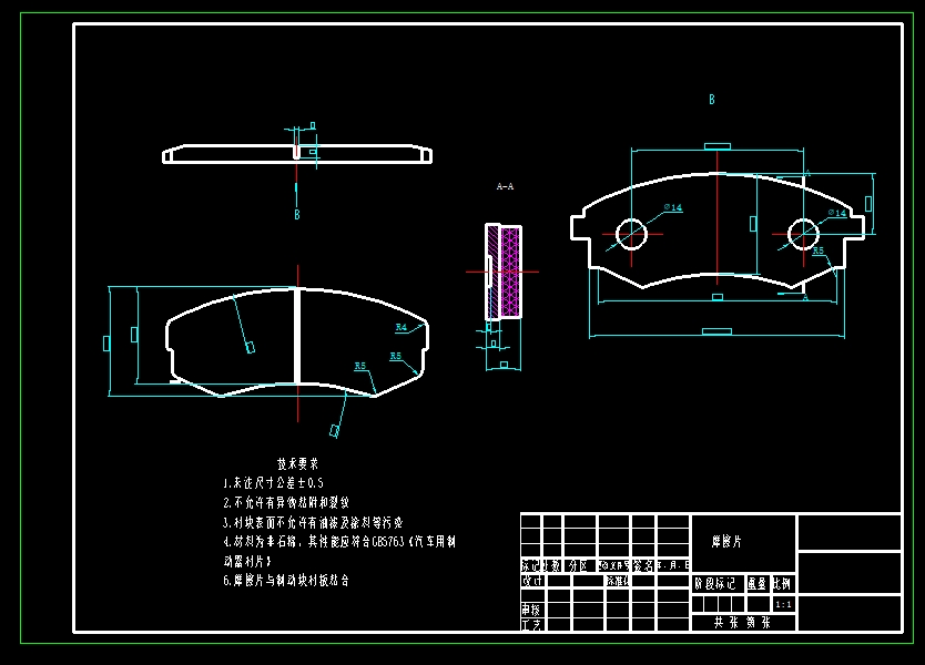 浮钳盘式制动器中型货车盘式制动器设计制动盘SW三维CAD图及（