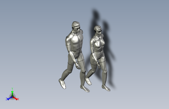 不同姿势的人体模型库